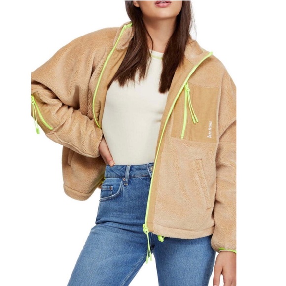 Sold Urban Outfitters Fleece Corduroy Patch Tan Jacket - Picture 15 of 15